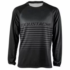 MAILLOT MOUSTACHE MANCHES LONGUES GRIS