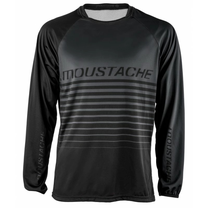 MAILLOT MOUSTACHE MANCHES LONGUES GRIS 1 MAILLOT MOUSTACHE MANCHES LONGUES GRIS